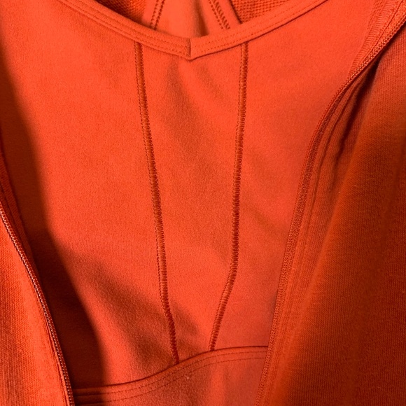 2pc banana republic zip up hoodie and sports bra tank brick red orangey color XL - Picture 7 of 16